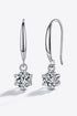 2 Carat Sparkala™ 6-Prong Drop Earrings (Platinum-Plated Fine Silver) by Sparkala