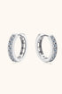 Sparkala™ Platinum-Plated 925 Sterling Silver Huggie Earrings by Sparkala