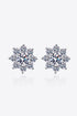 1 Carat Sparkala™ 925 Sterling Silver Flower Earrings by Sparkala