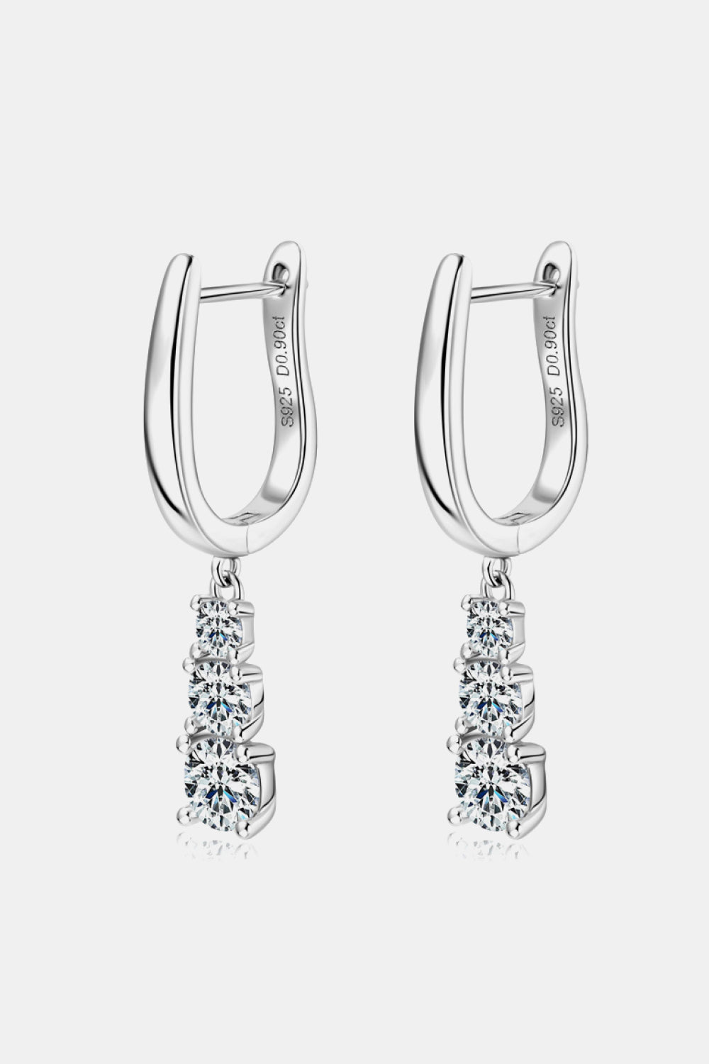 1.8 Carat Sparkala™ Platinum-Plated 925 Sterling Silver Drop Earrings by Sparkala