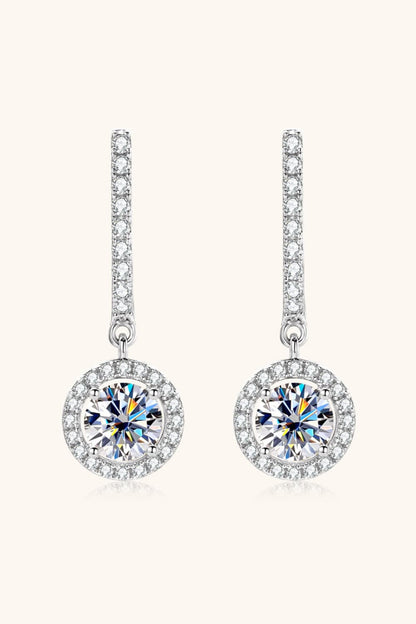 2 Carat Sparkala™ Platinum-Plated 925 Sterling Silver Drop Earrings by Sparkala