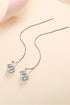 2 Carat Sparkala™ Rhodium-Plated Pure Sterling Silver Threader Earrings by Sparkala