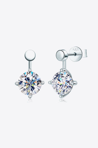 Adored 4 Carat Sparkala™ Drop Earrings (Platinum-Plated Fine Silver) by Sparkala