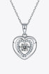 Sparkala™ Heart Pendant Necklace (Platinum-Plated Fine Silver) by Sparkala