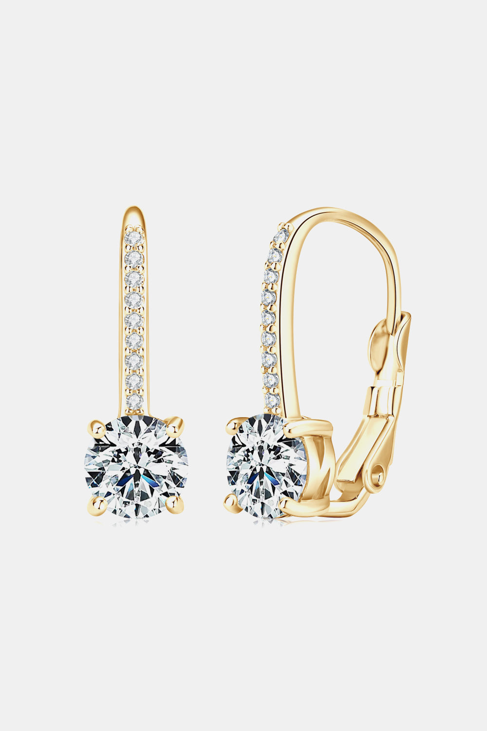 2 Carat Sparkala™ Platinum-Plated 925 Sterling Silver Earrings by Sparkala