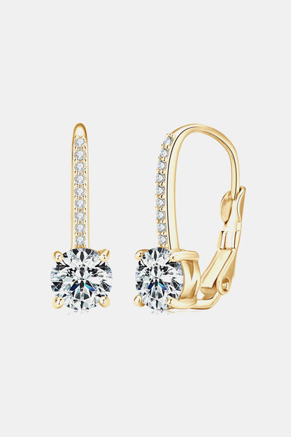 2 Carat Sparkala™ Platinum-Plated 925 Sterling Silver Earrings by Sparkala