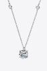 2 Carat Sparkala™ 4-Prong 925 Sterling Silver Necklace (Platinum-Plated Fine Silver) by Sparkala