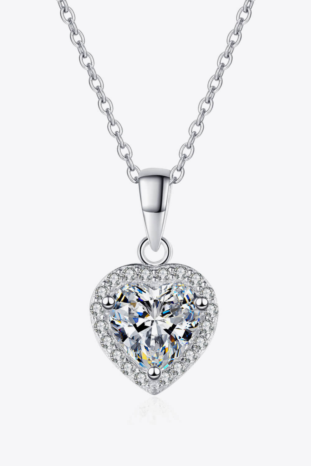 1 Carat Sparkala™ Heart Pendant Chain Necklace by Sparkala