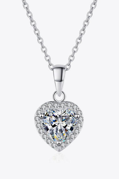 1 Carat Sparkala™ Heart Pendant Chain Necklace by Sparkala