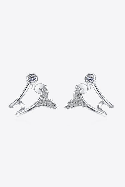 Sparkala™ Fishtail Rhodium-Plated Earrings by Sparkala