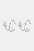 Sparkala™ Platinum-Plated 925 Sterling Silver Cuff Earrings by Sparkala