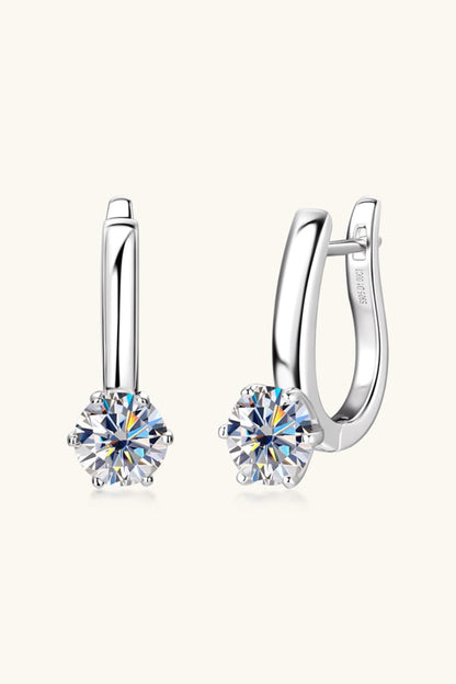 2 Carat Sparkala™ Platinum-Plated 925 Sterling Silver Earrings by Sparkala