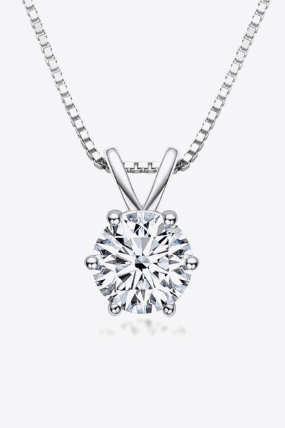 1 Carat Sparkala™ Pendant Necklace (Platinum-Plated Fine Silver) by Sparkala