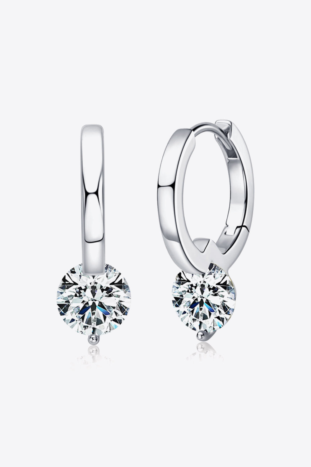 2 Carat Sparkala™ Platinum-Plated 925 Sterling Silver Drop Earrings by Sparkala