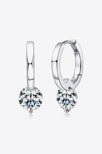 2 Carat Sparkala™ Platinum-Plated 925 Sterling Silver Drop Earrings by Sparkala