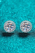 1 Carat Sparkala™ Rhodium-Plated Round Stud Earrings by Sparkala