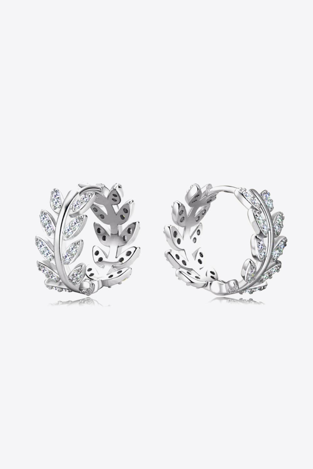 Sparkala™ Leaf Platinum-Plated 925 Sterling Silver Earrings by Sparkala