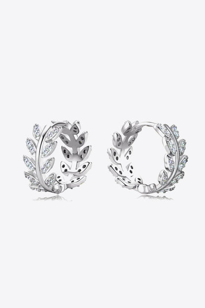 Sparkala™ Leaf Platinum-Plated 925 Sterling Silver Earrings by Sparkala