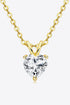 1 Carat Sparkala™ Heart-Shaped Pendant Necklace (Platinum-Plated Fine Silver) by Sparkala