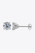 1 Carat Sparkala™ 4-Prong Stud Earrings (Platinum-Plated Fine Silver) by Sparkala