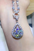10 Carat Sparkala™ Teardrop Pendant Platinum-Plated Necklace by Sparkala
