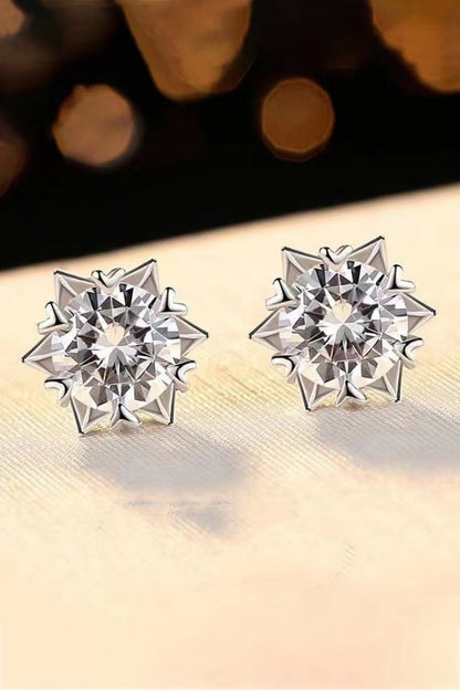 Stuck On You 4 Carat Sparkala™ Stud Earrings (Platinum-Plated Fine Silver) by Sparkala