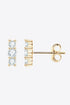 Heartbeat Rhythm 925 Sterling Silver Sparkala™ Stud Earrings (Platinum-Plated Fine Silver) by Sparkala