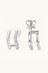 Sparkala™ Platinum-Plated 925 Sterling Silver Double-Layered Earrings by Sparkala