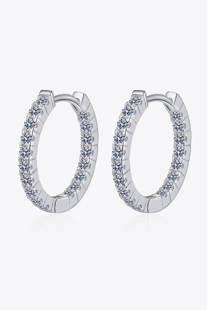 Sparkala™ Rhodium-Plated Pure Sterling Silver Huggie Earrings by Sparkala