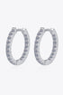 Sparkala™ Rhodium-Plated Pure Sterling Silver Huggie Earrings by Sparkala