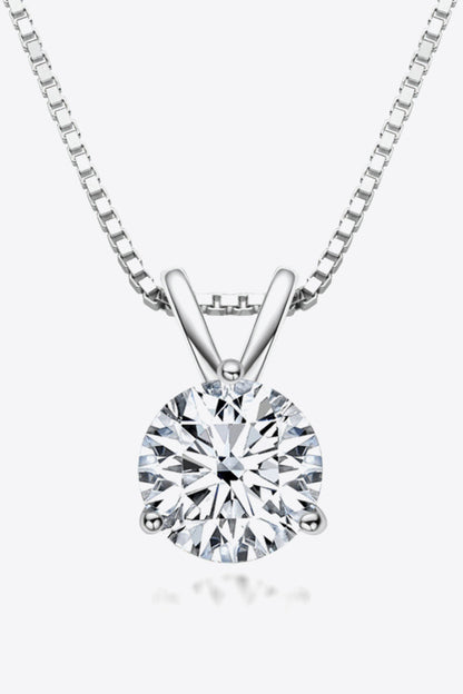 Adored Show Off 1 Carat Sparkala™ Pendant Necklace (Platinum-Plated Fine Silver) by Sparkala