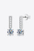 Sparkala™ and Zircon 925 Sterling Silver Drop Earrings (Platinum-Plated Fine Silver) by Sparkala