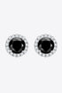 Two-Tone 4-Prong Sparkala™ Stud Earrings (Platinum-Plated Fine Silver) by Sparkala