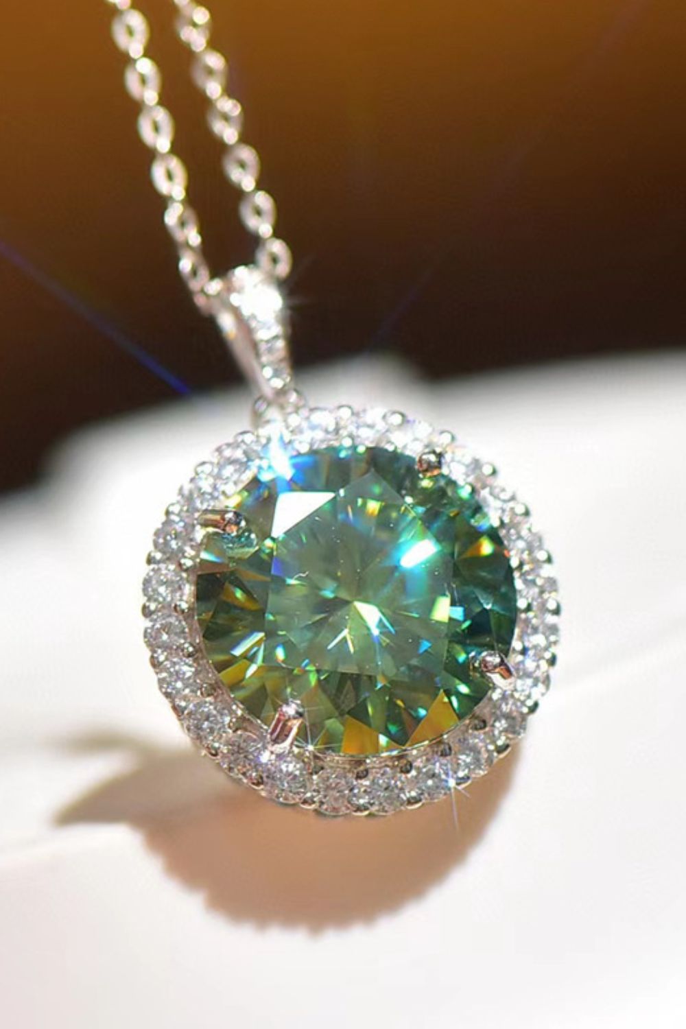 10 Carat Sparkala™ Pendant Platinum-Plated Necklace by Sparkala