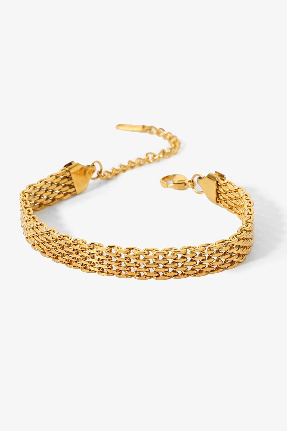 18K Gold-Plated Wide Chain Bracelet by Sparkala