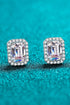 Adored 1 Carat Sparkala™ Rhodium-Plated Square Stud Earrings by Sparkala