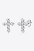 Sparkala™ Cross Stud Earrings (Platinum-Plated Fine Silver) by Sparkala