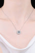 Sparkala™ Round Pendant Rhodium-Plated Necklace by Sparkala