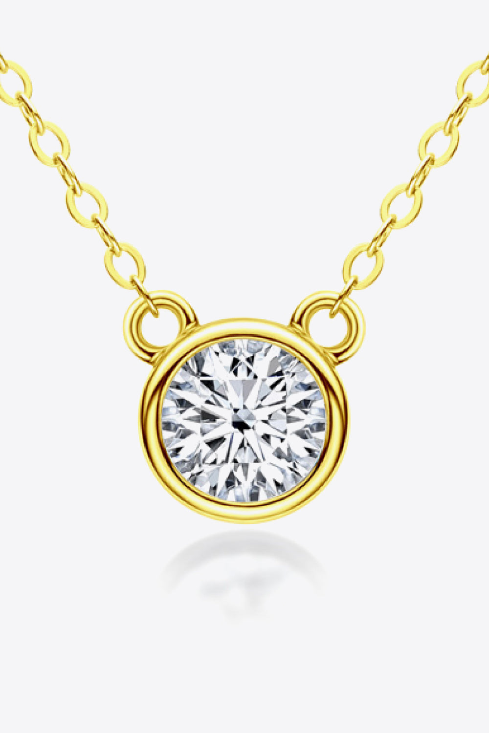 1 Carat Sparkala™ Round Pendant Necklace (Platinum-Plated Fine Silver) by Sparkala