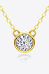 1 Carat Sparkala™ Round Pendant Necklace (Platinum-Plated Fine Silver) by Sparkala
