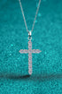 Adored Rhodium-Plated Pure Sterling Silver Cross Sparkala™ Necklace by Sparkala