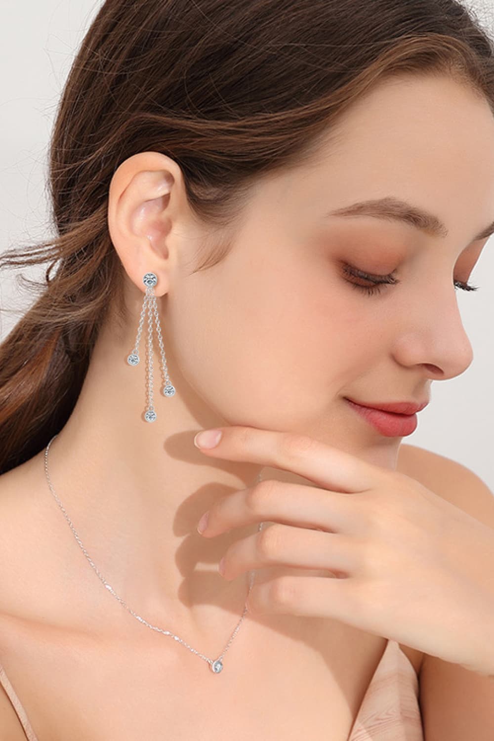 1.2 Carat Sparkala™ Layered Chain Earrings by Sparkala