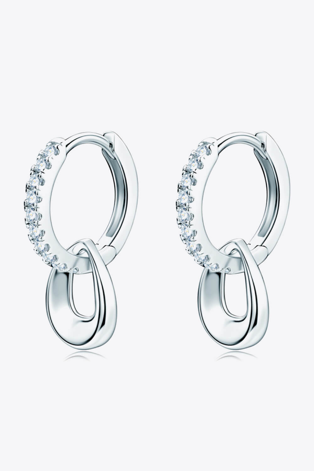 925 Sterling Silver Sparkala™ Double Hoop Earrings (Platinum-Plated Fine Silver) by Sparkala