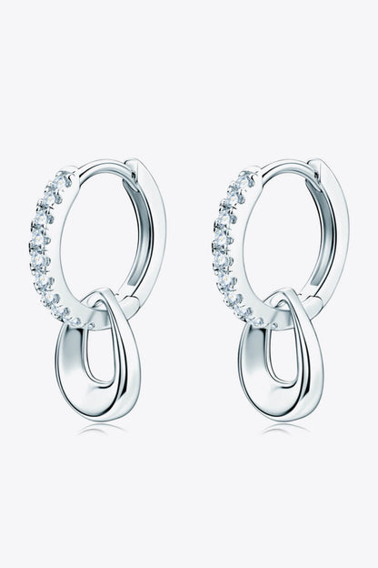 925 Sterling Silver Sparkala™ Double Hoop Earrings (Platinum-Plated Fine Silver) by Sparkala