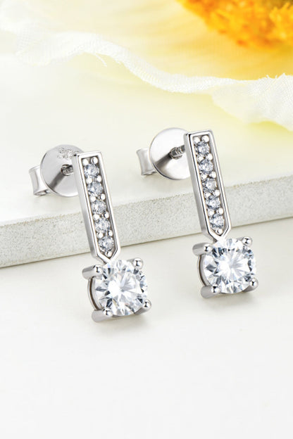 Sparkala™ and Zircon 925 Sterling Silver Drop Earrings (Platinum-Plated Fine Silver) by Sparkala