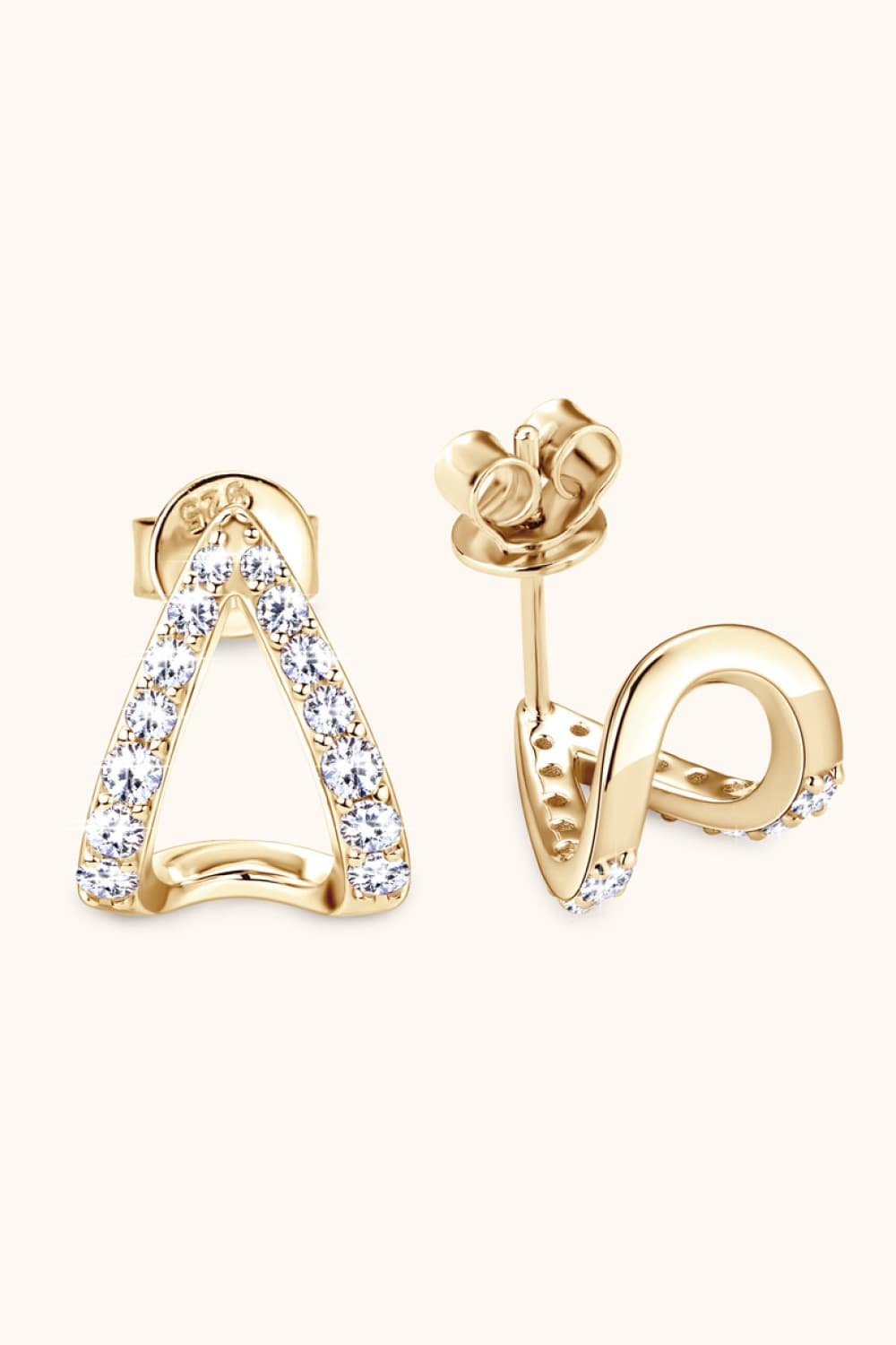 Sparkala™ Minimalist Platinum-Plated 925 Sterling Silver Earrings by Sparkala