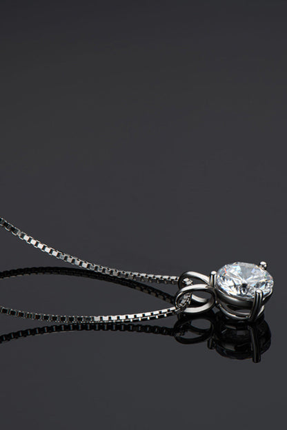 Adored Show Off 1 Carat Sparkala™ Pendant Necklace (Platinum-Plated Fine Silver) by Sparkala