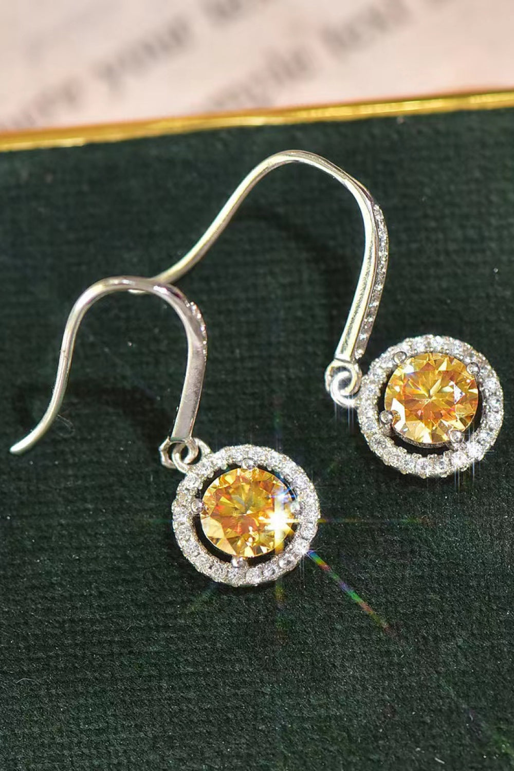 Platinum-Plated 2 Carat Sparkala™ Drop Earrings by Sparkala