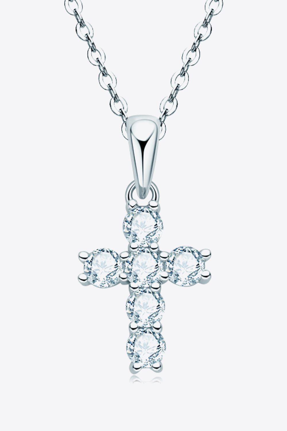 Sparkling Cross Sparkala™ Pendant Necklace (Platinum-Plated Fine Silver) by Sparkala