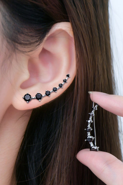 1.9 Carat Sparkala™ Platinum-Plated 925 Sterling Silver Earrings by Sparkala